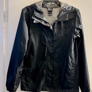 The North Face Boy’s Black Lightweight Rain Jacket with Hood XL 18-20